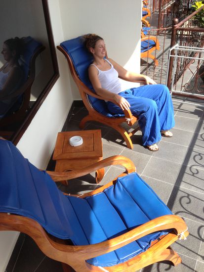 Chillen auf der Terrasse