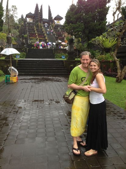 Trotz des kurzen Regenschauers immer noch gut gelaunt