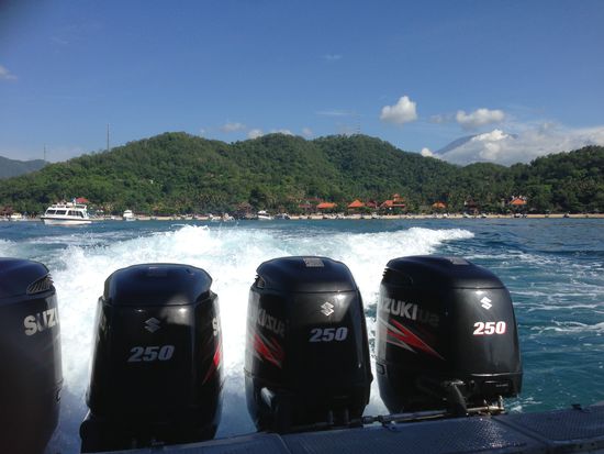 So viele Pferdchen bringen uns auf die andere Insel Trawangan