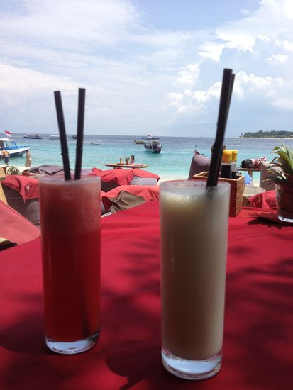 und somit genießen wir unseren Welcome Drink...