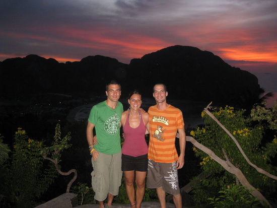 Matan und Tom - zwei Israeli und ein wunderschoener Sonnenuntergang