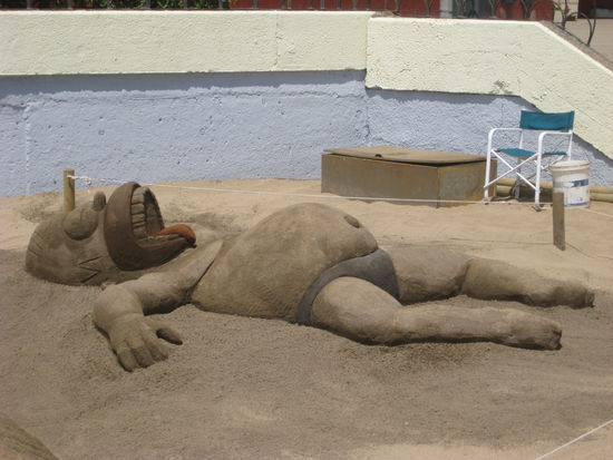 Kunst am Strand von Viña del mar