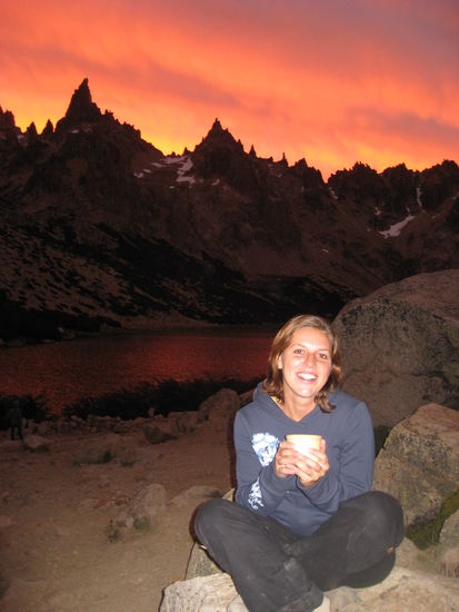 unglaubliche Abendstimmung und ein Vino tinto - gibt es was schoeneres? 