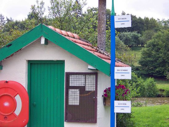 Hochwassermarken der Maas