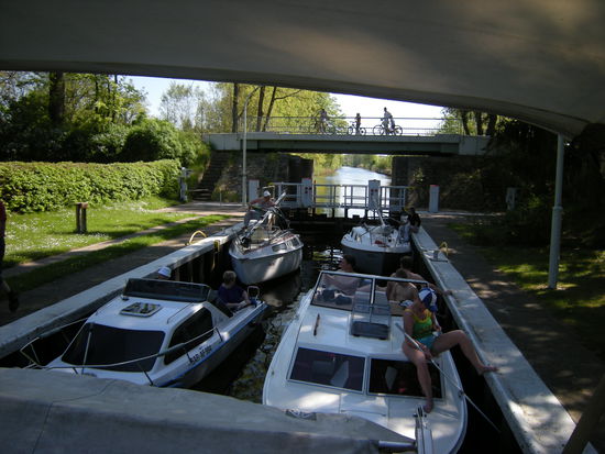 die Schleusen werden gut voll