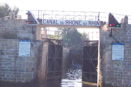 die erste Schleuse von der Saône in den Doubs