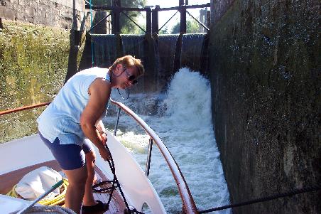 gut festhalten, wenn`s Wasser kommt
