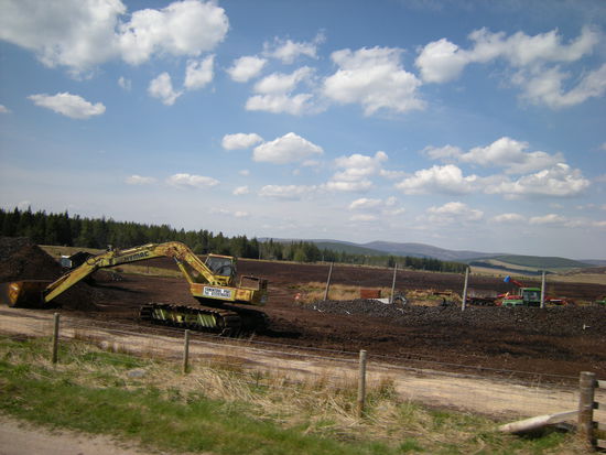 Torfabbau auf dem Hochmoor