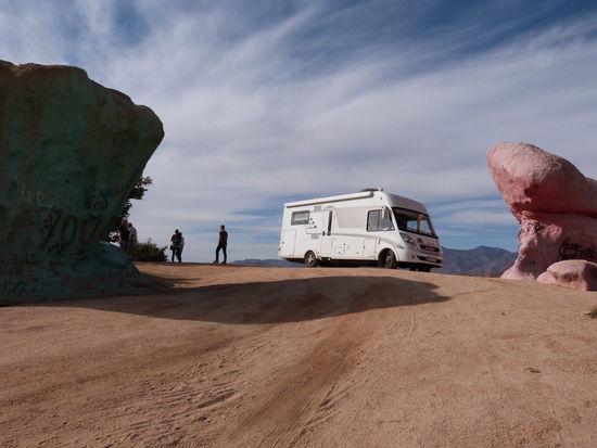 an den bunten Felsen