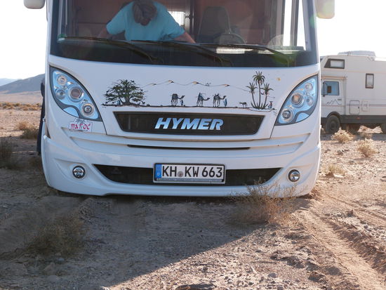 auf dem Weg zum Nachtplatz haben wir dann ein Sandloch erwischtz