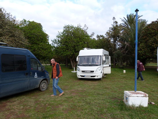 auf dem Campingplatz in Moullay Bousselham