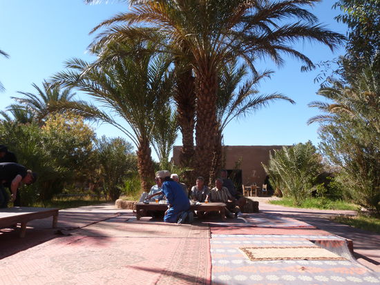 auf dem Campingplatz am Rande der Wüste