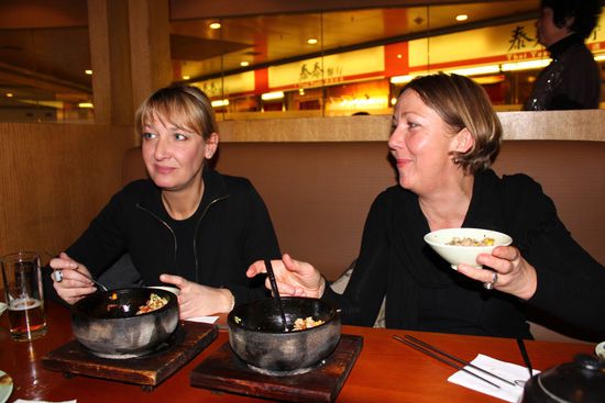 Hot-Pot am ersten Abend (habe mir den kleinen Finger versenkt egal hab ja noch einen)