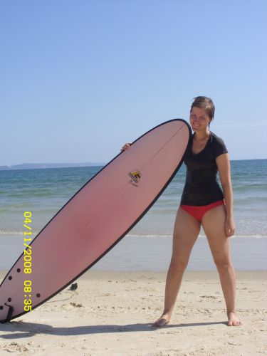 Fotoshooting am Strand - Surfen war leider wegen Wellenmangel unmoeglich