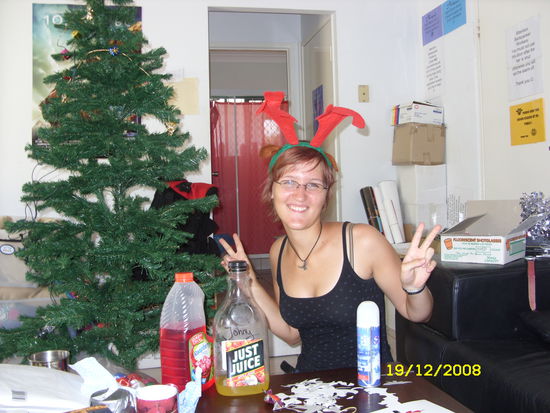 Osterhaeschen an Weihnachten ..natuerlich Rentierohren 