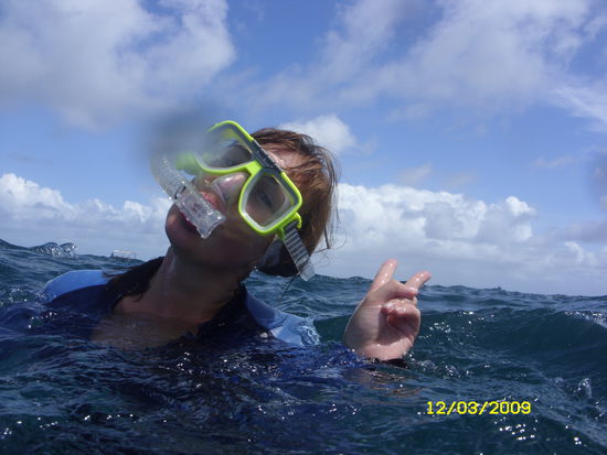 Michaela beim Schnorcheln 