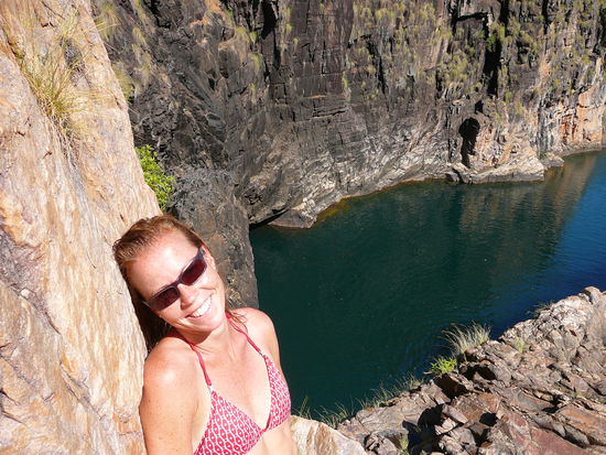 Am Barramundi Wasserfall