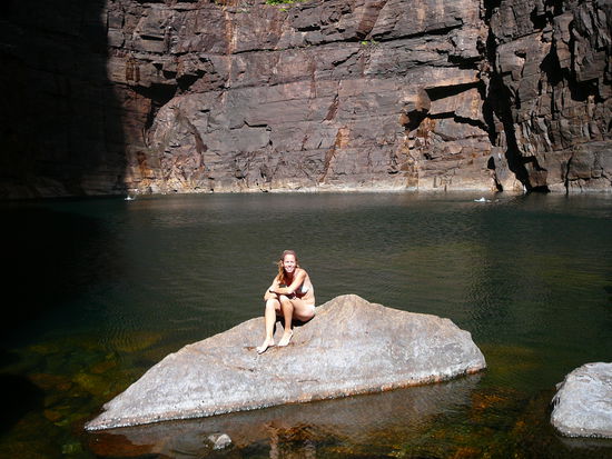 Berg-Pool an den Jim Jim Falls