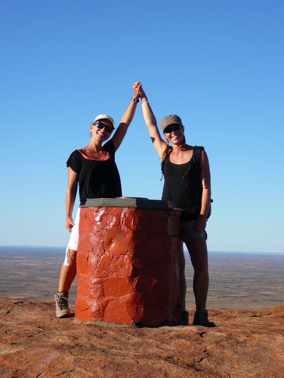 Angekommen....
Am Gipfel des Ayers Rock!!!
