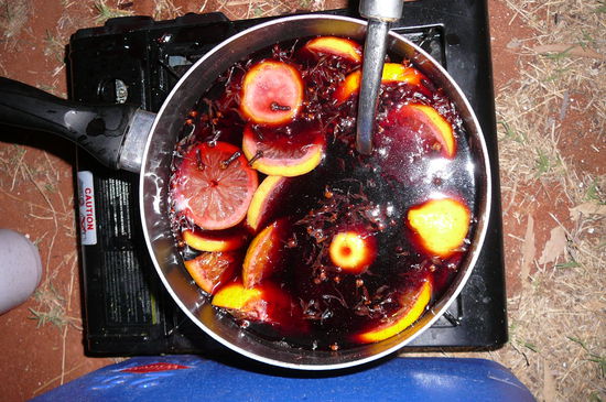 Schaut da - auch ein Gluehwein gab's