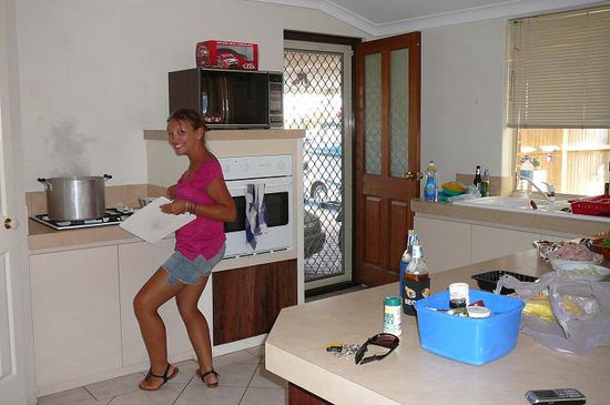 Beim Spaetzle machen at Garry's