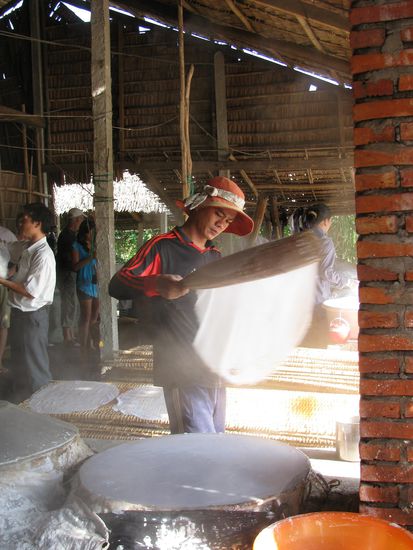 So werden Reisnudeln hergestellt...
