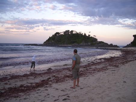 Der Strand vor unserem Campingplatz in Seal Rock