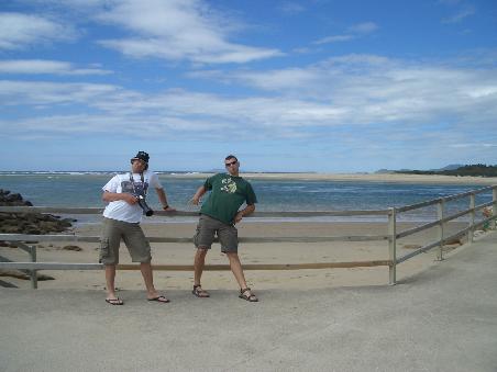 Nambucca Heads Coastline mit 2 Voegeln davor