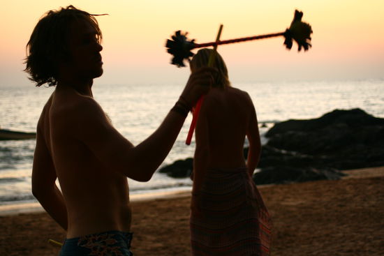 Devil Sticks and sunset