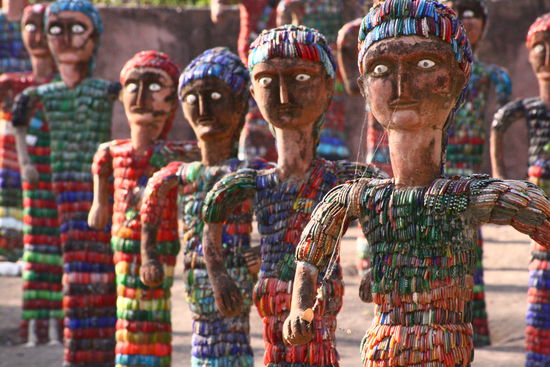 Figuren aus alten Glasarmreifen