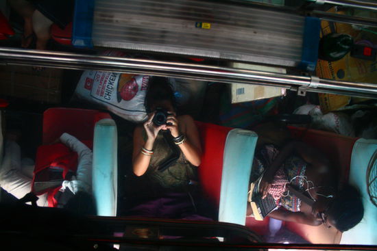 Im Bus zurueck nach Pai