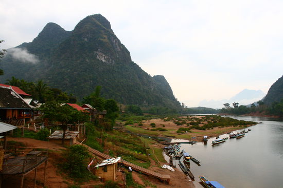 Der Ort, nur mit Boot erreichbar