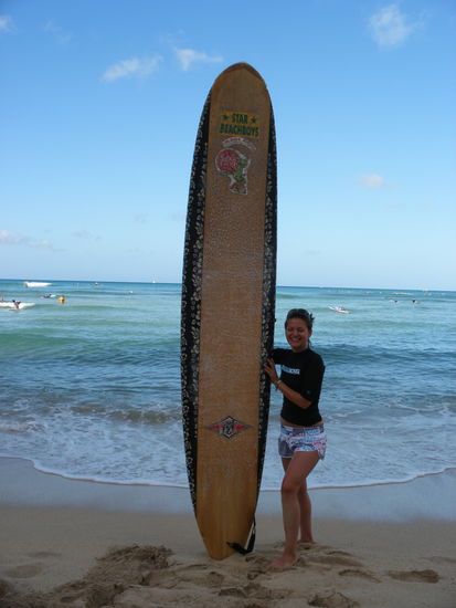 Das Longboard ist doppelt so groß wie ich...