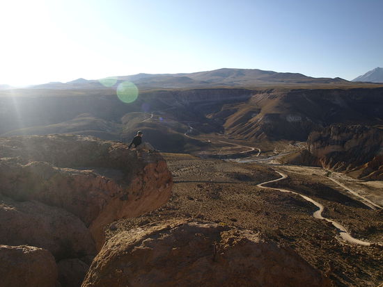 Werner IN (oder besser gesagt AUF) seinem Element - dem Felsen.