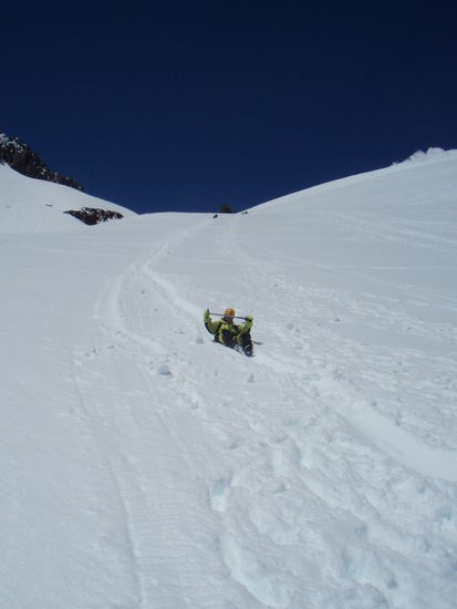 Werner am Weg ins Tal.