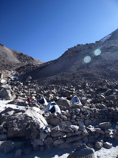 Unser Basislager auf 5300 Meter.
