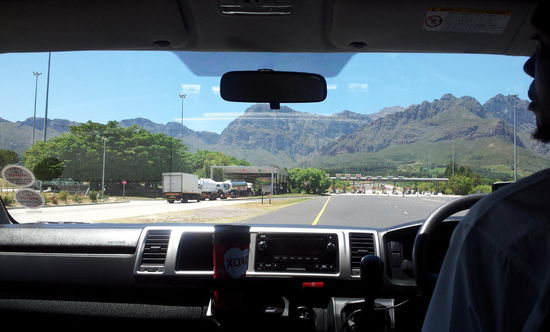 Die Hinfahrt auf der N1 Richtung Johannesburg.