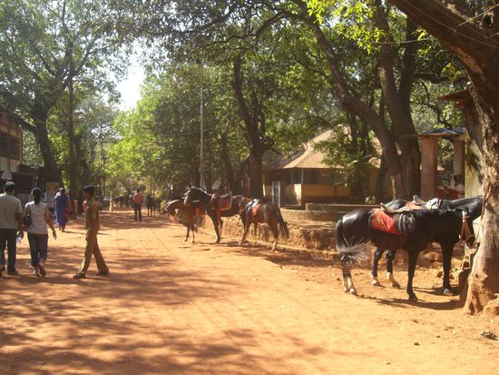 In Matheran gab es nur Pferde oder menschengezogene Rikschas als Fortbewegungsmittel