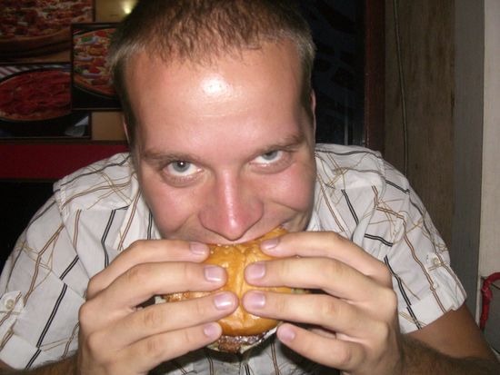 Auch wenns in Indien kein Rind gibt, dies war der erste (und beste) Veg-Burger seit Wochen, und der war der Hammer 