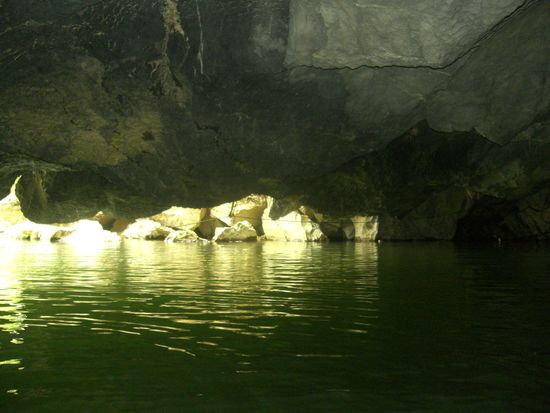 Blick von drinnen, zwischen Wasser und Decke war manchmal weniger als 1m Platz...