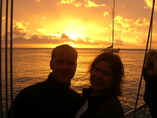 und am ersten Abend hatten wir nen fantastischen Sonnenuntgergang