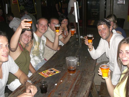 ... mit denen wir am Abend noch on tour gegangen sind.