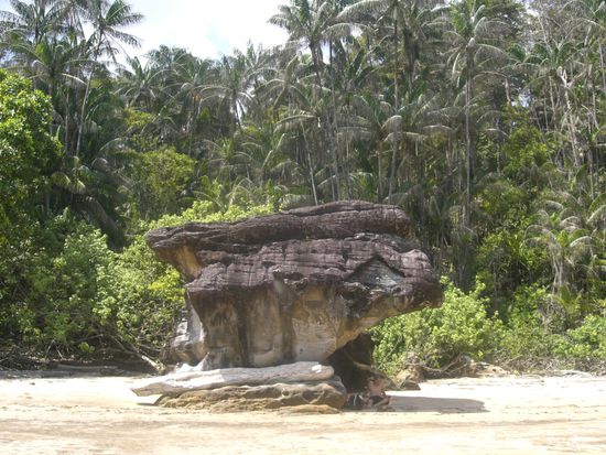 nach langem trekken endlich am Strand angekommen, das kuehle Nass suchten wir vergebens - das Wasser hatte mindestens 30 Grad