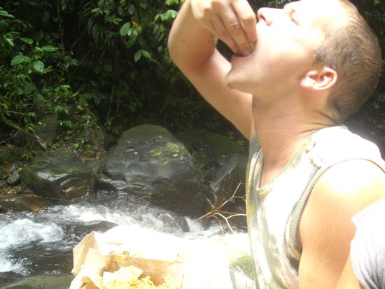 Mittagspause: Timo am (fr)essen