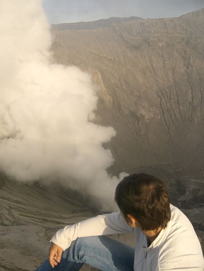 wir konnten es blubbern hoeren und es roch nach Schwefel