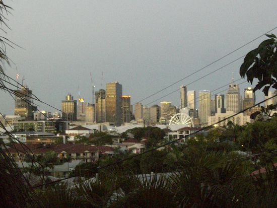 Blick vom hostel auf die city