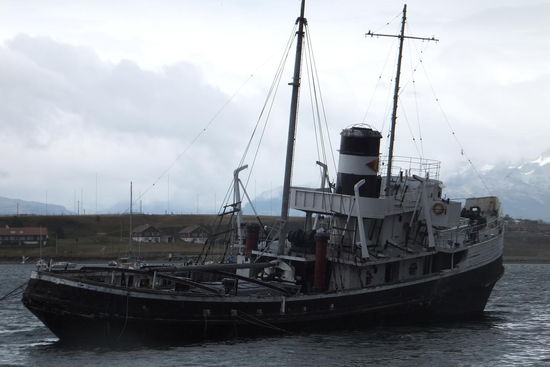 Im Hafen tummeln sich Fischerboote, Kreuzfahrschiffe und Expeditionsschiffe in die Antarktis