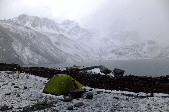 auf 4.700 m sehen die Zeltplätze anders aus  seht ihr Timo?