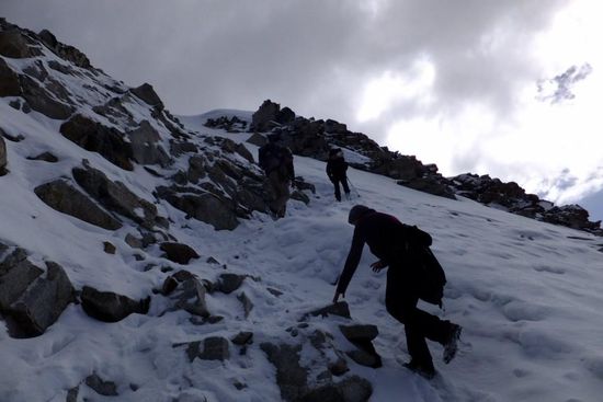 die Wege waren zielmich steil und rutschig...