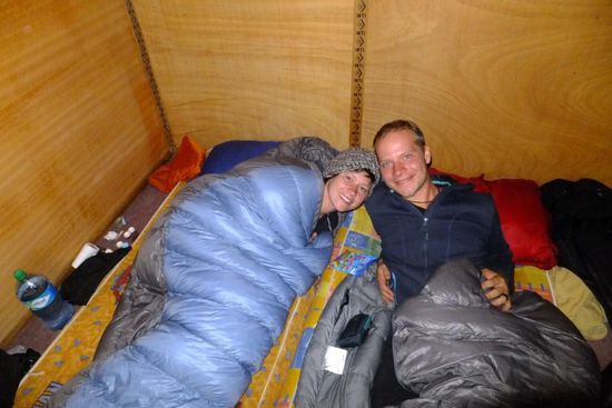 in der dritten Nacht mussten wir uns vor einem Schneesturm dann doch in ein 'refugio' flüchten